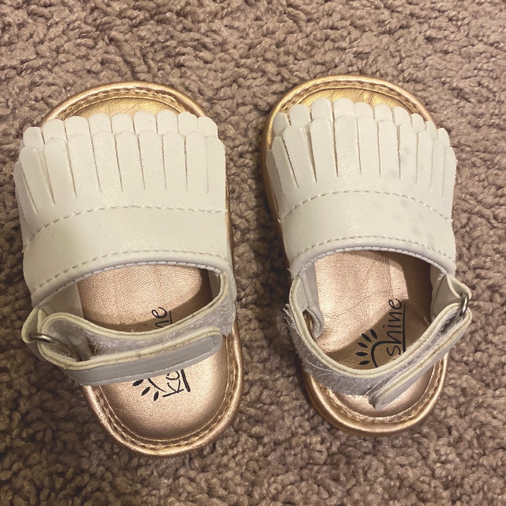 White sandal size 2